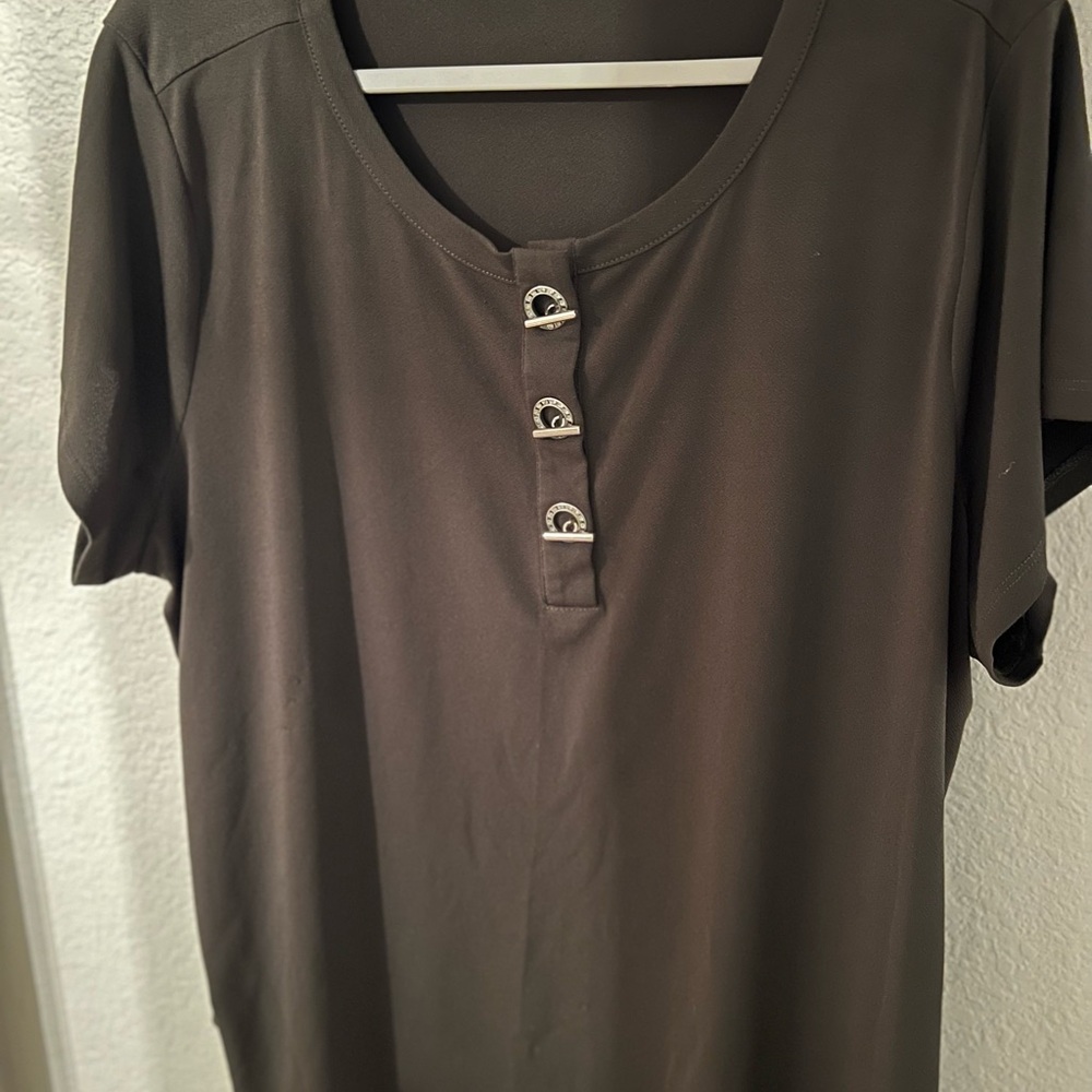 Olive green blouse 2X